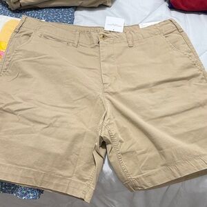 American Eagle Outfitters Men's Khaki Flat Front Shorts Size 38